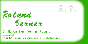 roland verner business card